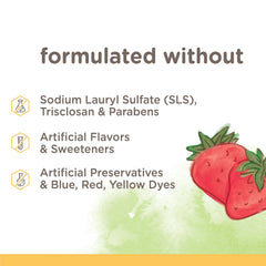 Toothpaste, Natural Flavor, with Fluoride, Strawberry Splash